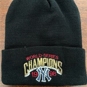 1998 New York Yankees World Series Champions 1990s Vintage MLB Black Beanie Hat